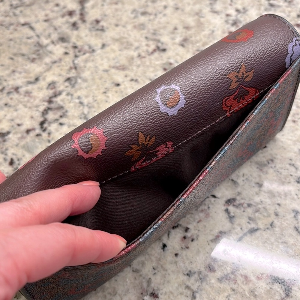 Coach Floral Long Oxblood Wallet EUC - Picture 10 of 11